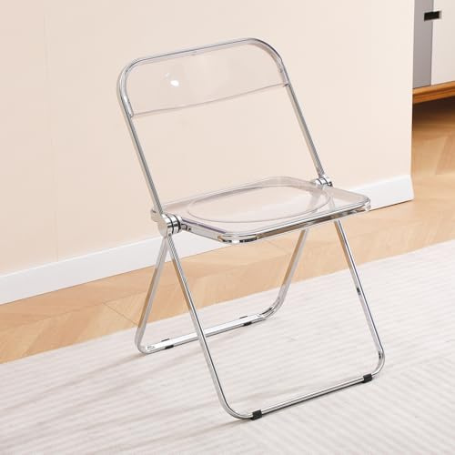 TAO ONE Acryl Klappstuhl stapelbar Esszimmer Balkon Transparent | Transparentes Acryl, stapelbar platzsparend, modernes Design. Ideal für Esszimmer, Küche, Balkon und kleine Räume