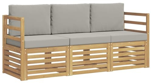 vidaXL Sofagarnituren Massivholz Akazie, Akazienholz-Sofa, Moderne Gartenmöbel-Sets, wetterfeste Sitzmöbel für entspannte Stunden im Freien