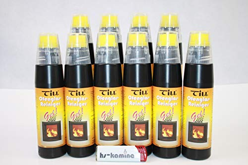 ** Set** Till Kaminglas Reiniger 10 Flaschen a. 200ml Gel mit Bürste