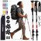 TrailBuddy Walking-Stöcke - Teleskop-Wanderstöcke für Damen & Herren - 62-137 cm - Ultraleichte Trekkingstöcke aus 7075 Aluminium - 1 Paar (Rot)