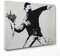 Quadro su Tela Canvas - INTELAIATO - Pronto da Appendere - Banksy - Arte Street Art - Lanciatore di Fiori - 50x70cm - Senza Cornice - (cod.1644)