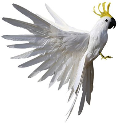 MagiDeal Künstliche Fliegen Restische Figur Dekor Ornamente, 15,7 Zoll Weiß