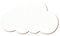 Weiße Holz Wolke V1 - Deko Zuschnitte 1-10cm, Größe:Wolken 5cm breit, Pack mit:10 Stück