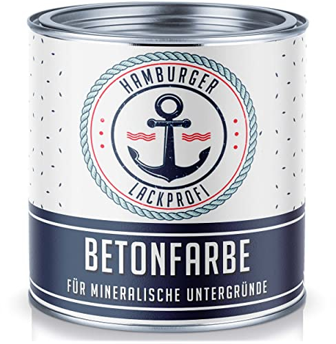 Hamburger Lack-Profi Betonfarbe SEIDENMATT Verkehrsschwarz RAL 9017 Schwarz Bodenfarbe Bodenbeschichtung Betonbeschichtung Fassadenfarbe (1 L)