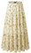 NASHALYLY Damen Maxirock Chiffon Hohe Taille Plissee A-Linie Lange Röcke Gr. 44, Blume 203