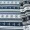 Jacquard Dekostoff Doubleface Maritimer Streifen Mix Meterware Navy-Blau Ecru