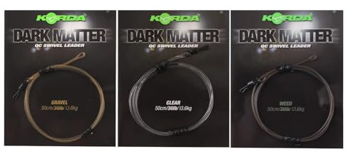 Korda Dark Matter Leader QC Swivel 30lb 30cm - Karpfenvorfach, Farbe:Clear