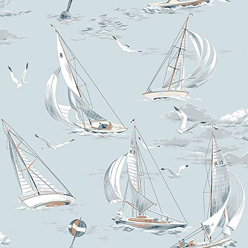 BorasTapeter - Marstrand II 8854 Sailboats Tapete Himmelblau Segelboote