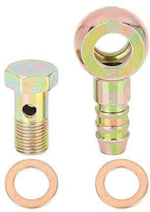 X AUTOHAUX 10mm Banjo Hose Barb Bolt Fittings Metal for Motorcycle Car