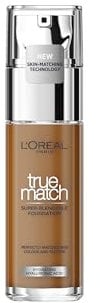 L'Oréal Paris Make up, Flüssige Foundation mit Hyaluron und Aloe Vera, True Match Make-Up, 8.N Neutral Medium Deep
