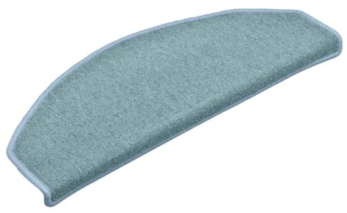 vidaXL 15x Treppenmatten mit Klebebändern Stufenmatten Stufenschoner Treppenschutz Matten Treppenteppich Treppenschoner Blau 65x24x4cm