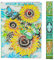 YHH Notizbuch A5 Liniert Hardcover, Schönes Leder Tagebuch Liniert Buch Reisetagebuch Lined Journal Notebook, Handgemachtes, 200 Seiten, GeburtstagGeschenk für Erwachsene Kinder, 3D Sonnenblume Bunt