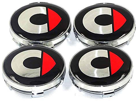 SHIFENG Smart Fortwo Forfour 451 453 Roadster Forjeremy For Speed Logo Auto Emblem Felgendeckel Felgendeckel Aufkleber 60 mm (rot)