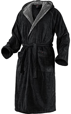 Mount Swiss Bademantel Damen Herren ARBON mit Kapuze aus edler Baumwolle I Morgenmantel flauschig I Frottee I Kimono mit Farb- & Größenauswahl S - 8XL I Bath-Robe Öko-Tex Standard 100