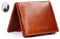Jaimie Jacobs Flap Boy AirTag Edition Magic Wallet mit Münzfach Echtleder (Dunkelbraun mit Rot)