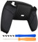 Black Performance Rubberized Grip Redesigned Back Shell for PS5 Controller eXtremerate Rise & RISE4 Remap Kit - Controller & RISE Remap Board NOT Included