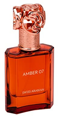 Swiss Arabian Amber 07 Eau De Parfum Unisex 50ML - Miscela Gourmand Decadente di Cannella, Datteri e Rose vellutate - Profumo Opulento per le stagioni più calde