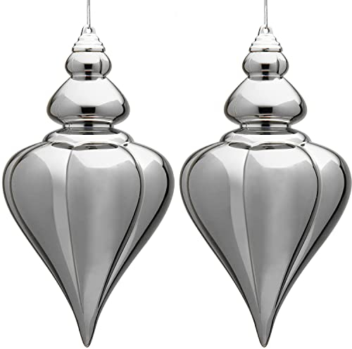 2er Set Weihnachtskugel Christbaumkugel Groß Bruchfest Glänzend Weihnachtsdeko aus Kunststoff Weihnachtsbaumschmuck Weihnachtsdekoration