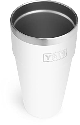 YETI Rambler Gobelet empilable en acier inoxydable sans couvercle, 766 ml, blanc