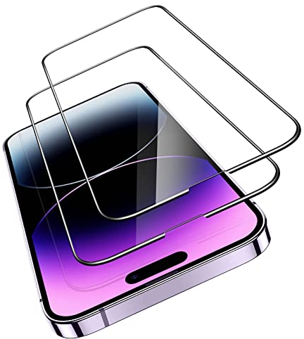 ESR Armorite Verre Trempé pour iPhone 14 Pro, Couverture Complète, Vitre Protection écran, Cadre D'installation Facile, SGS Certification Incassable, Lot de 2