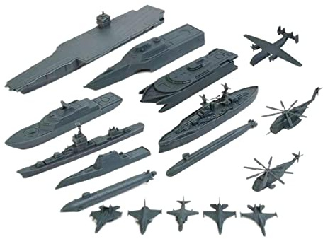 Milageto 17 Stück Flugzeugträger Marineschiff Spielset, Flugzeugträger Modell mit Militärflugzeug, Hubschrauber, Schlachtschiff, Bausteine Schiff Modell Spielzeug Kit für Kinder