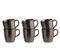 AIDA Raw – Tasse mit Griff 35 cl – 4 Stück – Metall Braun