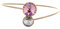 Essence Bijoux | Armband aus 925er Sterling Silber vergoldet mit Duo Crystal Rosenquarz