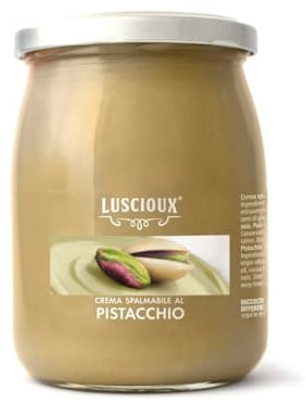 LUSCIOUX Crema spalmabile al Pistacchio con il 45% di Pistacchi (600)