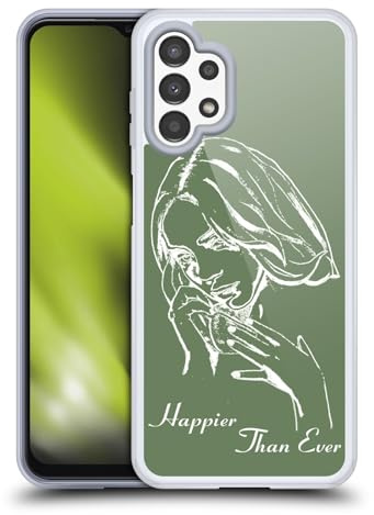 Head Case Designs Offizielle Billie Eilish Album Schablone Grün Happier Than Ever Gel Handyhülle Hülle [Militärischer Schutzgrad] Kompatibel mit Samsung Galaxy A13 (2022)