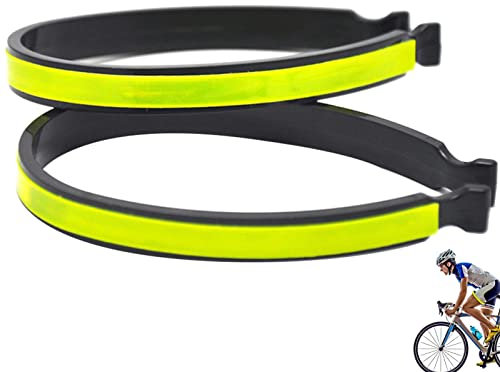 Gesuter Jambe Pantalon vélo,Lot 2 Pinces à Pantalons pour vélo | Bandes réfléchissantes pour Cyclistes Courir réfléchissant Running Gear Bandes réfléchissantes pour Cyclistes