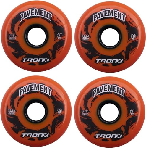 TronX Outdoor Asphalt Pavement 85A Inline Roller Hockeyräder | 59 mm, 68 mm, 72 mm, 76 mm, 80 mm Größen Hi-Lo