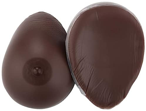 YOPADO Silikon Brüste Realistisch Wassertropfen Dunklen Teint Silikonbrüste Formen - Falsche Brust Für Crossdresser Transgender Mastektomie und Cosplay Brustprothesen(6000g/pair, Black)