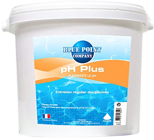 Ph Plus Piscine – Traitement Ph pour Piscine/Ph+ Poudre 1kg et 5kg – Permet d’Augmenter Rapidement Le Ph de l’Eau/Produit Conditionné en France (5KG)