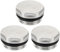PATIKIL 1/2 Inch BSP Male Thread Blank Cap Manual Radiator Air Vent Plug, 3 Pack Nickel Plated Brass Plugs for Radiator Heater, Silver