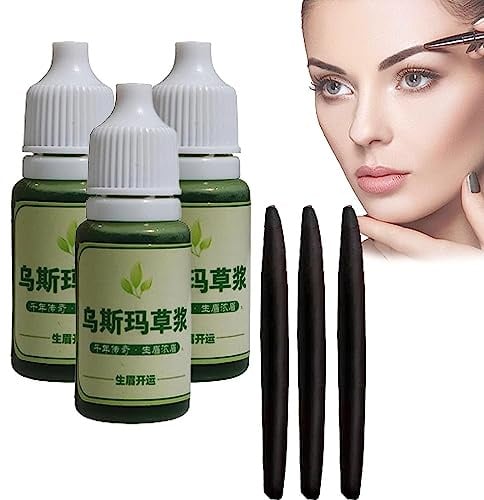 EXQST USMA-Gras-Extrakt-Essenz 10 ml USMA-Gras-Haarpflegeflüssigkeit, Zilienwachstum, nährende Flüssigkeit, magischer Kleiner schwarzer Stift