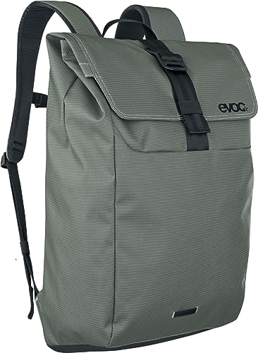 EVOC DUFFLE BACKPACK 26, Rucksack (wasserfestes und 100% PVC-freies Tarpualin, Deckel mit Aluminium-Hakenverschluss, Volumen: 26l, Gewicht: 875 g, Maße: 50 x 31 x 17 cm), Dark Olive - Black