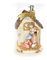 Magie di Natale Base per Albero di Natale a Forma di presepe con casetta, Decorazione per Interno (30,5 x 36,5 x h 46 cm)