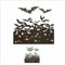 XMZZMX Halloween Fledermäuse Spitze Metall Stanzformen für Kartenherstellung, Papierprägung Stanzformen Kit Aufbewahrungstaschen Zubehör, Scrapbooking Schablonen