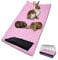 NEO SOLVO Käfigeinlage für Kaninchen und Meerschweinchen mit Abnehmbarer Fleece-Tunneldecke - perfekte Einstreu für Innenkäfige und C&C - saugfähig, wasserdicht - 120 x 60 cm - Rosa