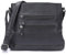 irisaa Schultertasche Damen Handtasche, Medium Umhängetasche praktische Henkeltasche mit vielen Fächern, Vintage Look mit Reißverschluss, DKB Farbe:Schwarz