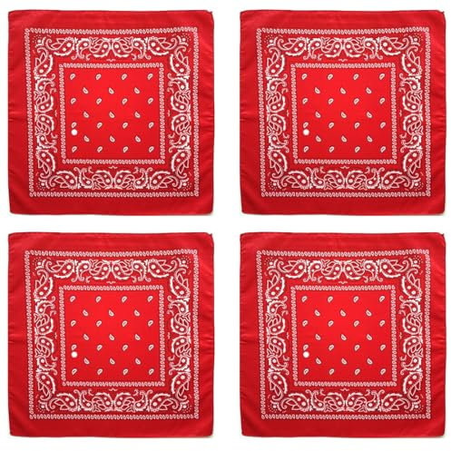 TNSRAY Bandana 100% Baumwolle, Biker Motorbike Bandana Head Scarf Paisley Pattern, Taschentücher für Mode und Sport Multifunktions Halstuch, Einzigartiges Design Halstuch, Kopf, Puppe Halstuch