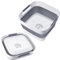Goderewild 2024 Upgraded 2.4 Gal (9L) Collapsible Dish Basin with Drain Plug, Space Saving Multiuse Foldable Sink Tub, Dishpan, Beverage Tubs for Camping, Vegetable Washing, RV (Grey)