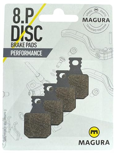 Magura MT Original Fahrrad Hydraulische Scheibenbremsen Ersatz Disc Bremsbeläge MT 5 7 Trail I Brake Pads I MTB I Ebike I Tour I (8.P (4 Kolben) Grau Performance)