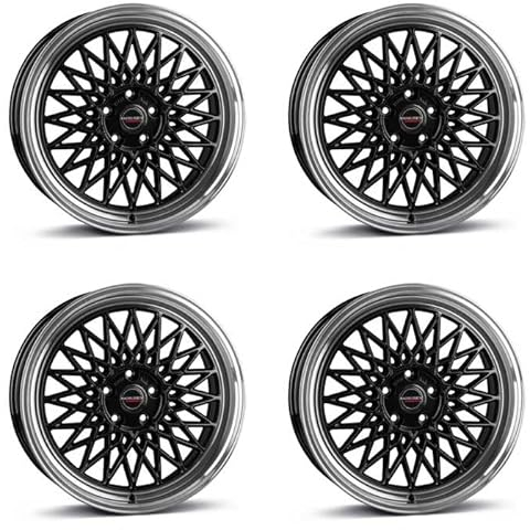 4x Borbet Felgen B 8x17 ET30 5x112 black rim polished kompatibel mit Mercedes B C CLC CLK GLA SLC SLK
