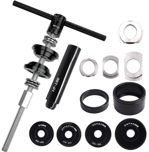 Hapihom Bike Bottom Bracket Install and Removal Tool Kit,Bicycle Bearing Remove Install Tool Kit For Bottom Bracket,Road Bike Headset Press-in Tools Compatible For PF30 BB86 BB30 black