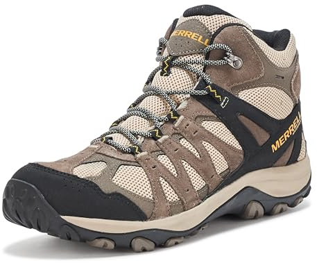 Merrell Men's Accentor 3 Mid Wp Hiking Boot, New Boulder/Old Gold, 10.5