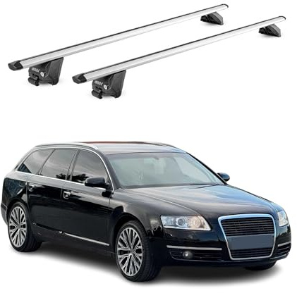 OMAC Dachträger für BMW 3er Touring F31 G21 2012-2026 Silber Aluminium | TÜV geprüft, bis 100 kg Traglast, T-Nut-Befestigung, für integrierte Dachreling geeignet, Querträger, Grundträger
