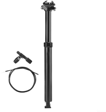 Mountain Bike Seatpost, Bike Telescopic Seatpost Dropper Post 30.9 Mm Bike Internal Cable Routing, 30.9 * 425MM, Black, Aluminum Alloy