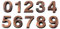 Hausnummern House Number Outdoor Sticker Apartment Self Adhesive Digits Hotel Office Address Residential Door Plate Number On The Front Door Hausnummernschild(Red Bronze,35X23 MM_Number 5)