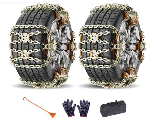 SYPPCH Schneeketten für VW Passat CC, Anti-Rutsch-Einstellbare Ketten Einfach Zu Montieren Langlebige Reifen Schneekette für Auto, B-Large 8-Pack